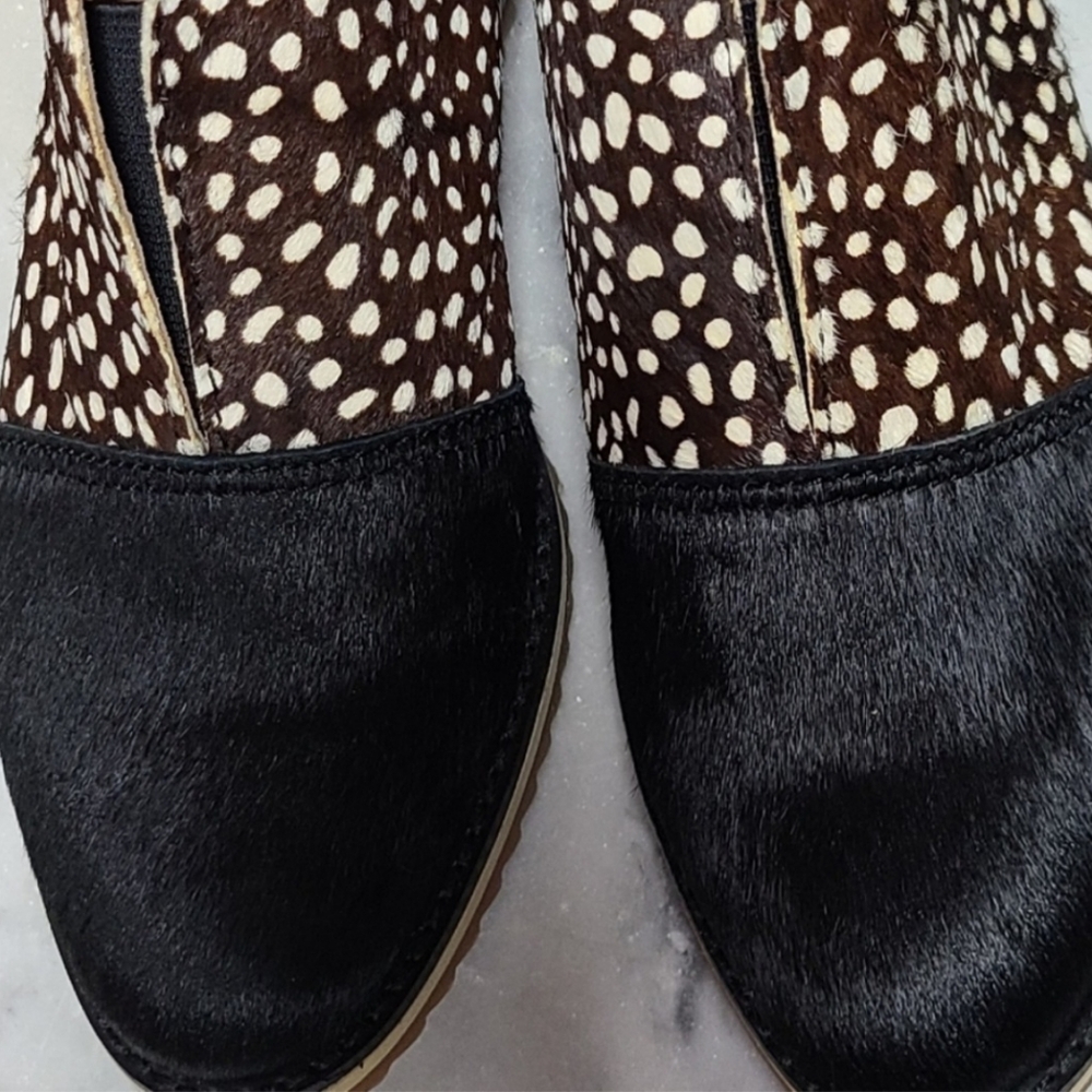 ALL BLACK spotted calf fur shoes - Picture 3 of 6